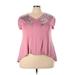 Loralette Sleeveless T-Shirt: Pink Tops - Women's Size 3X Plus