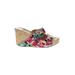 UNLISTED A Kenneth Cole Production Wedges: Pink Floral Shoes - Women's Size 8 1/2 - Open Toe