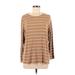 Old Navy Long Sleeve T-Shirt: Brown Print Tops - Women's Size Large