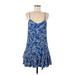 Thakoon Collective Casual Dress - DropWaist: Blue Tropical Dresses - Women's Size 6