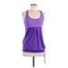 Active by Old Navy Sleeveless T-Shirt: Purple Print Tops - Women's Size Medium