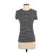 Trafaluc by Zara Short Sleeve T-Shirt: Black Print Tops - Women's Size Small