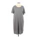 Lularoe Casual Dress - Shift Scoop Neck Short sleeves: Tan Print Dresses - Women's Size X-Large
