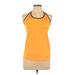 Nike Active T-Shirt: Orange Color Block Activewear - Women's Size Small