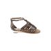 Sam Edelman Sandals: Strappy Wedge Boho Chic Brown Snake Print Shoes - Women's Size 5 - Open Toe
