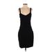 Express Casual Dress - Sheath Plunge Sleeveless: Black Print Dresses - Women's Size Small