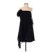 SL Fashions Cocktail Dress - Party Off The Shoulder Short sleeves: Black Solid Dresses - Women's Size 8