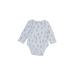 Little Me Long Sleeve Onesie: Silver Bottoms - Size 12 Month