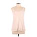 Ann Taylor LOFT Sleeveless T-Shirt: Tan Tops - Women's Size Medium