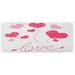 Pink 0.1" x 47" L X 19" W Kitchen Mat - East Urban Home Love Kitchen Mat 0.1 x 19.0 x 47.0 in/red/white, Polyester | 0.1" H X 47" L X 19" W | Wayfair