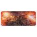 Orange 0.1" x 47" L X 19" W Kitchen Mat - East Urban Home Outer Space Kitchen Mat 0.1 x 19.0 x 47.0 in black/brown/indigo/pink/red/yellow, | Wayfair