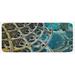 Blue 0.1" x 47" L X 19" W Kitchen Mat - East Urban Home Fractal Kitchen Mat 0.1 x 19.0 x 47.0 in/green, Polyester | 0.1" H X 47" L X 19" W | Wayfair