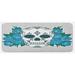 Blue 0.1" x 47" L X 19" W Kitchen Mat - East Urban Home Skull Kitchen Mat 0.1 x 19.0 x 47.0 in/white, Polyester | 0.1" H X 47" L X 19" W | Wayfair