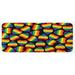 Black 0.1" x 47" L X 19" W Kitchen Mat - East Urban Home Rainbow Colored Striped Heart Shapes On Backdrop Gay Lesbian Love Parade Print Multicolor Kitchen Mat 0.1 x 19.0 x 47.0 in/blue/green/indigo/orange/red/yellow | Wayfair