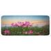 Green 0.1" x 47" L X 19" W Kitchen Mat - East Urban Home Flower Blooming In Spring Meadow Natural Garden Pale Pink Pale Blue Kitchen Mat 0.1 x 19.0 x 47.0 in/pink/red | Wayfair