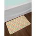 East Urban Home Retro Summer w/ Folkloric & Floral Motif Bath Rug Polyester in Brown/Green | 29.5 W x 29.5 D in | Wayfair