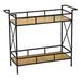 Arlmont & Co. Remay Plant Stand Solid + Manufactured Wood/Wood/Metal in Black/Brown | 29.75 H x 34.5 W x 13 D in | Wayfair