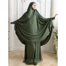Eid 2 pezzi Set lungo Khimar + gonna musulmano preghiera indumento Abaya Set donna Niqab Burka