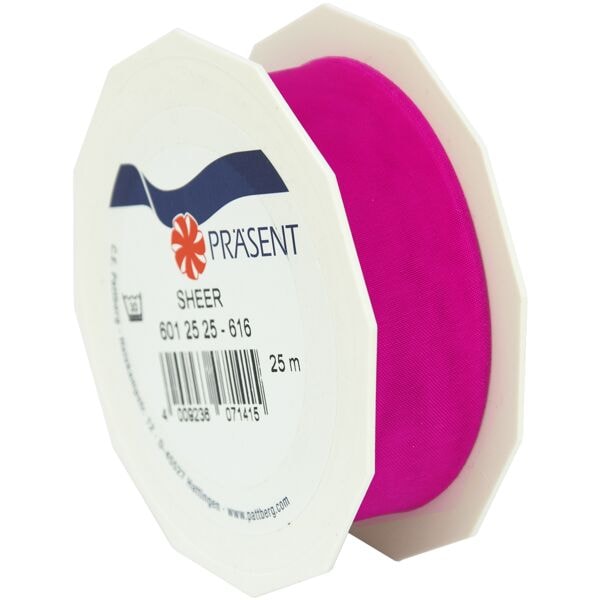 PRÄSENT Organza-Band »Sheer« 25 mm x 25 m rosa, 2.5 cm Image