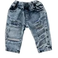 Pudcoco US Stock New Fashion Kids Girls Patch Denim Pants Stretch Elastic Trousers Jeans Ripped