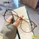 Korean Round Brown Glasses Eyeglass Frames for Women No Grade Prescription Myopia Spectacle Frames