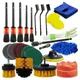 Car Drill Brush Power Scrubber Tools Car Polisher Cleaning Kit Cleaning Brush Pad Sponge for Clean