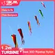 9KM 1.2m Spinner Windsock Turbine Line Laundry Pendant Soft Inflatable Show Kite 30D Ripstop Nylon