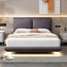 LED Floating Bed Low Profile Bed Multi-Functional Platform Bed Frame