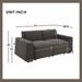 71*35.5" Linen Fabric Loveseat w/Semi-Attached Pillows Back 2-Seat Ergonomics Couch w/ Wide Armrests for Livingroom