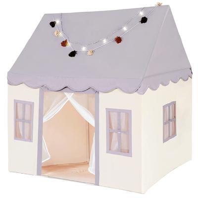 Large Kids Tent with mat, Star Lights, and Tissue Garland for Kids