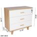 Bedside Storage Cabinet, Wood Bedside Table w/ 3 Drawers