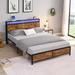 Modern Industrial Noise Free Platform Bed Frame, Full, Black