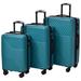 Hardshell Expand Luggage Set 3PC Matte Texture ABS with Grip Handles, Travel Suitcase with TSA Lock & Double Spinner 8 Wheels