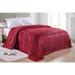 Ultra Plush by Décor&More Queen Size Chevron Arrow Jacquard Microplush Blanket (86" x 86") - Burgundy