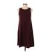 Old Navy Casual Dress - Mini High Neck Sleeveless: Burgundy Solid Dresses - Women's Size Small