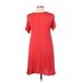 Lyss Loo Casual Dress - DropWaist: Red Solid Dresses - Women's Size Large