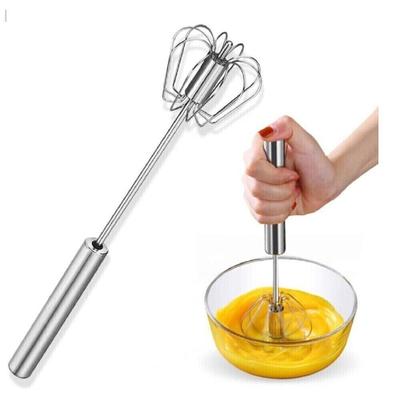 Manual Rotary Whisk Blender for Milk Frothing and Mixing