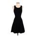 Club Monaco Casual Dress - Mini Scoop Neck Sleeveless: Black Print Dresses - Women's Size X-Small