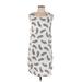 H&M Casual Dress - Shift: Gray Print Dresses - Women's Size 12