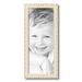 ArtToFrames 8x20 White Wash Picture Frame White Wood Poster Frame with Regular Glass and Foam Backing 3/16 inch (FBPL-4906)