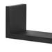 HomeRoots 24 in. Two Shelves Solid Wood Wall Mounted Shelving Unit Black