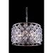 1206D20PN-RC 20 Dia. x 13 H in. Madison Pendent Lamp - Polished Nickel - Royal Cut Crystals