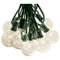 BULYAXIA 50 Foot G50 Patio Globe String Lights with 2 Inch Clear Bulbs with Green Wire (+2 Free Spares) for Outdoor String Lighting