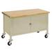 Mobile Workbench with Security Cabinet - Tan