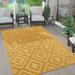 Paco Home Indoor & Outdoor Rug With Moroccan Trellis High-Low Pattern 5 3 x 7 3 - yellow