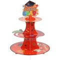 NUOLUX 1 Set 3-Tire Graduation Cake Stand Dessert Stand Cupcake Holder Cupcake Storage Rack for Grad Party