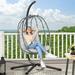 Indoor Outdoor Hanging Chair With Stand Swing Basket Chairs Chair Swing For Bedroom Garden And Balcony Grey