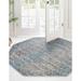 Rugs.com Newport Collection Rug â€“ 4 Octagon Multi Medium Rug Perfect For Living Rooms Kitchens Entryways