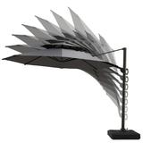 Crestlive Products 11.5-foot Outdoor Round Cantilever Umbrella Dark Gray