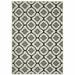 5 x 7 ft. Beige Geometric Stain Resistant Indoor & Outdoor Rectangle Area Rug - Beige and Black - 5 x 7 ft.